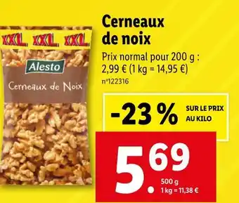 Lidl Alesto cerneaux de noix offre