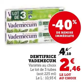 Super U Vademecum dentifrice offre