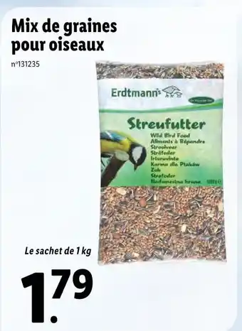Lidl Erdtmann mix de graines pour oiseaux offre