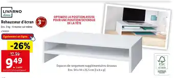 Lidl Livarno rehausseur d’écran offre