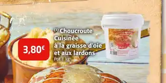 Choucroute cuisinée à la graisse d'oie et aux lardons
