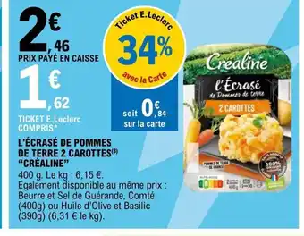 L'ÉCRASÉ DE POMMES DE TERRE 2 CAROTTES CRÉALINE"