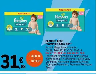 CHANGES BĂBĂ PAMPERS BABY DRY"