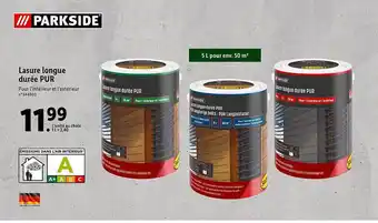 Lidl Lasure Longue Durée Pur Parkside offre