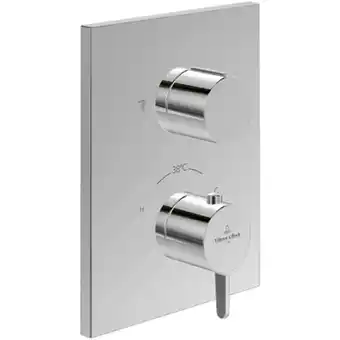 Brico Cash Mitigeur thermostatique encastré 2 voies villeroy et boch conum chrome offre