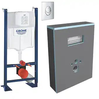 Brico Cash Pack wc bâti support gohe rapid sl projet + panneaux d'habillage de bâti-supports wedi i-board + plaque offre