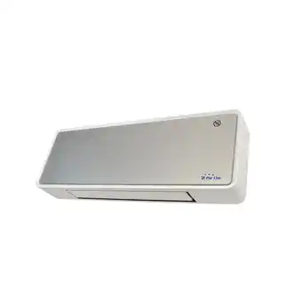 Chauffage soufflant 2000 w façade en verre argenté télécommande et minuterie