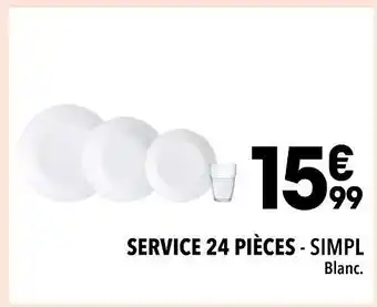 Supeco Simpl service 24 pièces offre