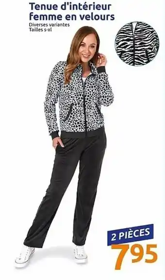 Action Tenue d'intérieur femme en velours offre