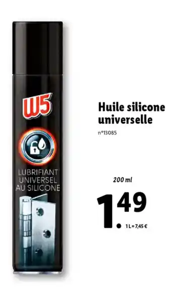 Lidl Huile Silicone Universelle offre