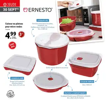Lidl Cuiseur Ou Plateau Pour Micro-Ondes offre