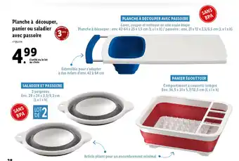 Lidl Planche à Découper, Panier Ou Saladier offre