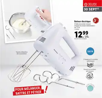 Lidl Batteur Électrique offre