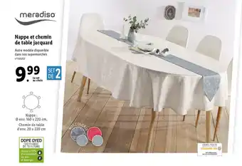 Lidl Nappe Et Chemin de Table Jacquard offre