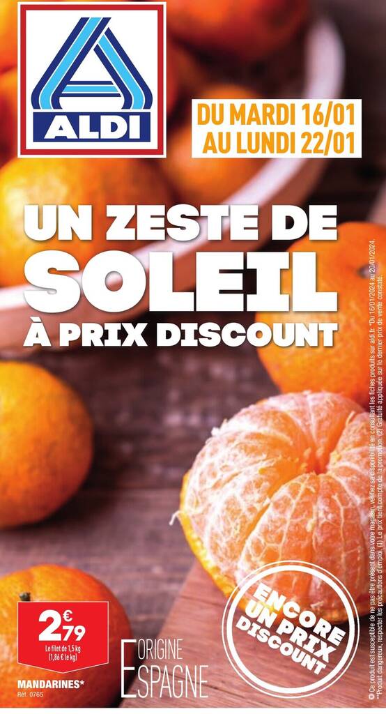 Promo MANDARINES chez ALDI