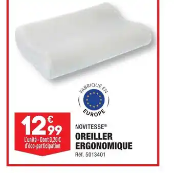 ALDI OREILLER ERGONOMIQUE offre