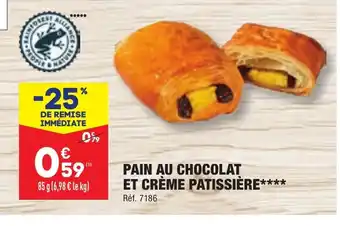 ALDI PAIN AU CHOCOLAT ET CRÈME PATISSIÈRE offre