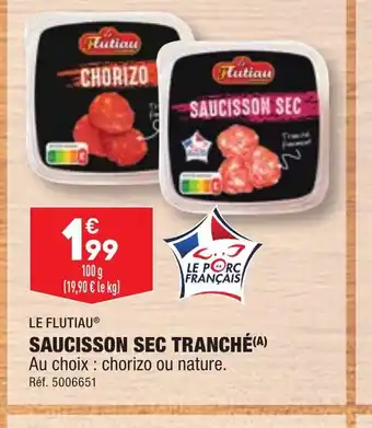 ALDI SAUCISSON SEC TRANCHÉ offre