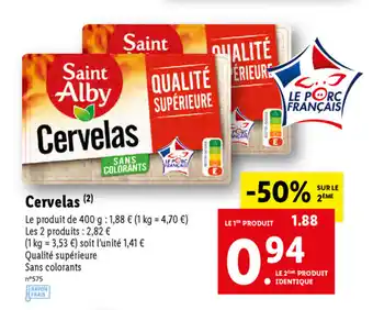 Lidl Cervelas offre