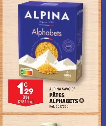 ALDI PÂTES ALPHABETS offre