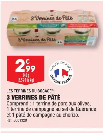 ALDI 3 VERRINES DE PÂTÉ offre
