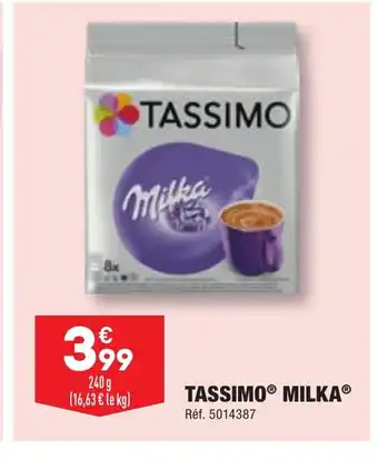 ALDI TASSIMO MILKA offre