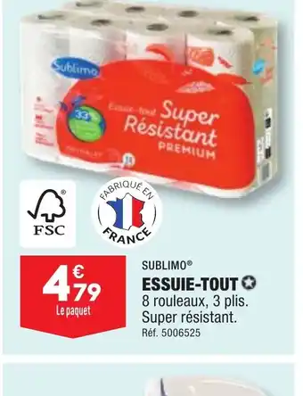 ALDI SUBLIMO ESSUIE-TOUT offre