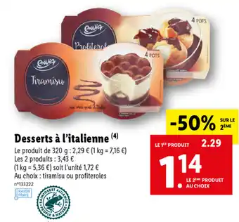 Desserts à l'Italienne