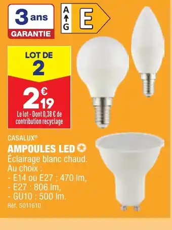 ALDI AMPOULES LED offre