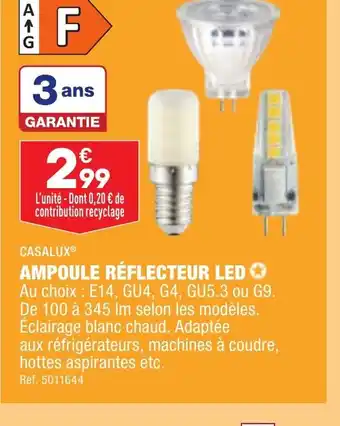 ALDI AMPOULE RÉFLECTEUR LED offre