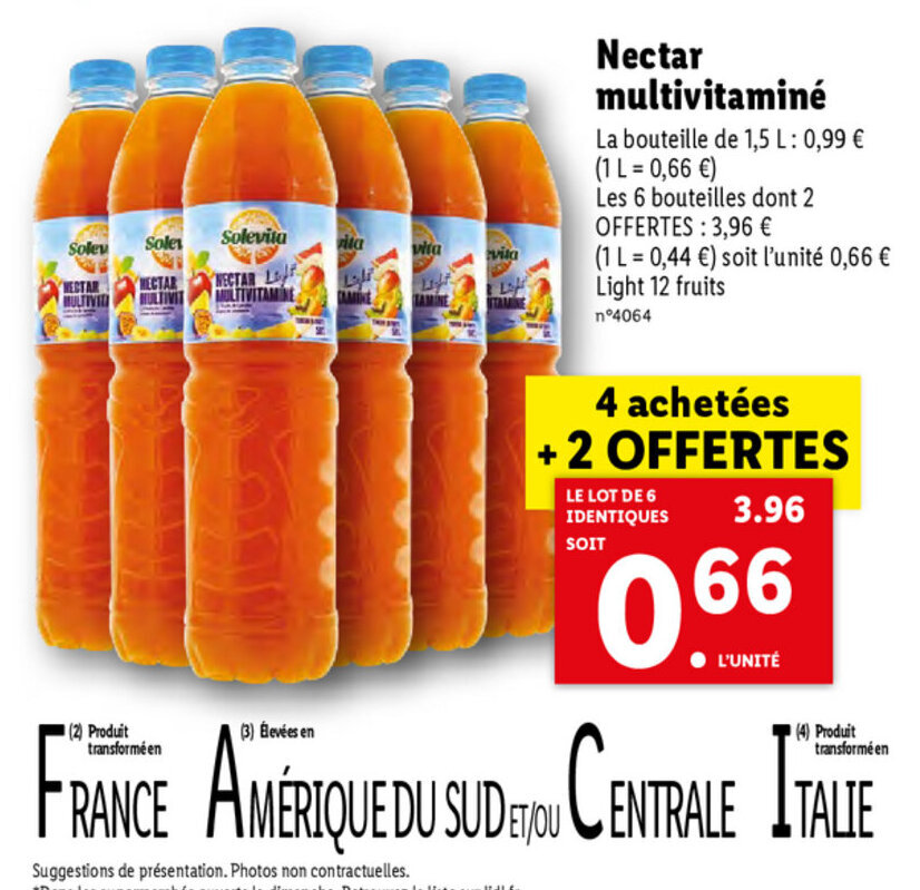 Promo Nectar Multivitaminé chez Lidl
