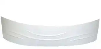 Brico Cash Tablier pour baignoire - blanc motif vague - 135x135cm offre
