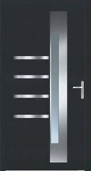 Brico Cash Porte aluminium al304, 960x2180 anthracite tirant droite offre