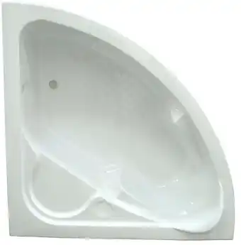 Bricomarché Baignoire angle accoudoirs pieds fany - blanc - 135x135x55.2cm offre