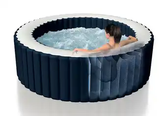Bricomarché Spa gonflable purespa navy - 6 places - rond - d216xh71cm offre