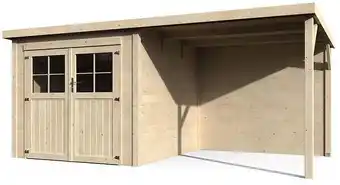 Bricomarché Abri de jardin 5m² en bois de sapin avec auvent offre