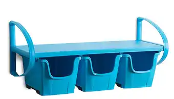 Bricomarché Etagère murale wow box - 3 bacs de rangement bleu offre