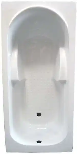 Bricorama Baignoire rectangulaire accoudoirs pieds - blanc - 160x70x55.2cm offre