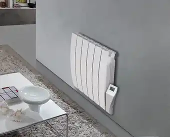 Bricorama Radiateur électrique à inertie fluide Galbe Verno - Blanc - 900W offre