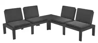 Bricorama Salon bas anthracite avec 8 coussins offre