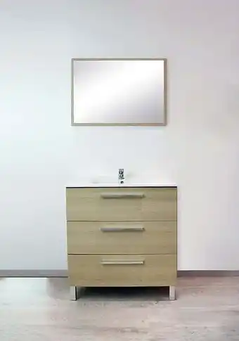 Bricorama Meuble à poser mélaminé et miroir Pallas offre