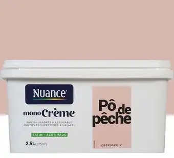 Bricorama Peinture monocrème - pô de pêche - satin - 2,5l offre