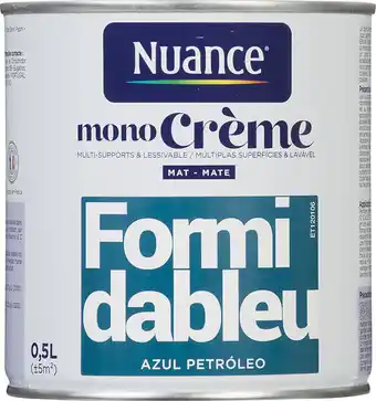 Bricorama Peinture monocrème - formidableu - mat - 0,5l offre