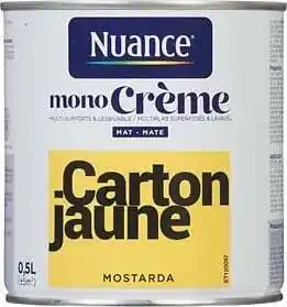 Bricorama Peinture monocrème - carton jaune - mat - 0,5l offre