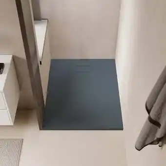 Bricorama Receveur de douche 90 x 120 cm extra plat piatto en solicast surface ardoisée gris basalte offre