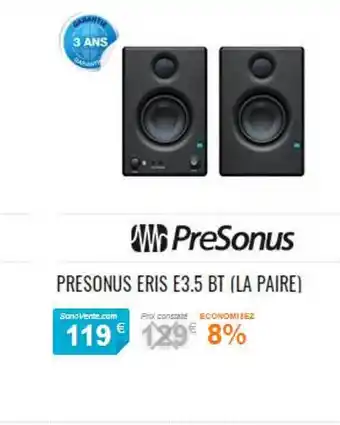 Presonus Eris E3.5 Bt (la Paire)