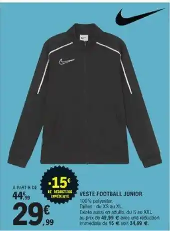 E.Leclerc Sport Veste Football Junior offre