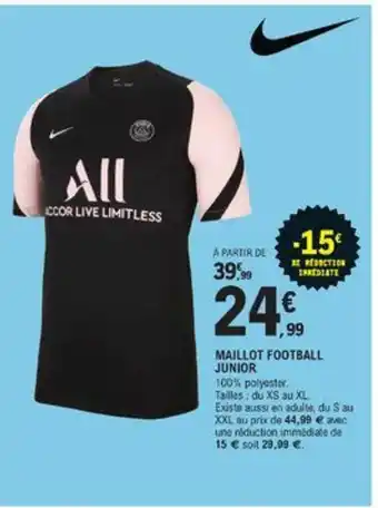 E.Leclerc Sport Maillot Football Junior offre