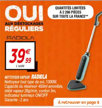 Netto Nettoyeur Vapeur Radiola offre