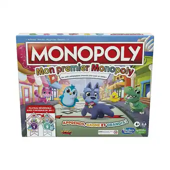 E.Leclerc Monopoly junior - mon premier monopoly, jeu de plateau pour enfants, jeu de société dès 4 ans, version française offre
